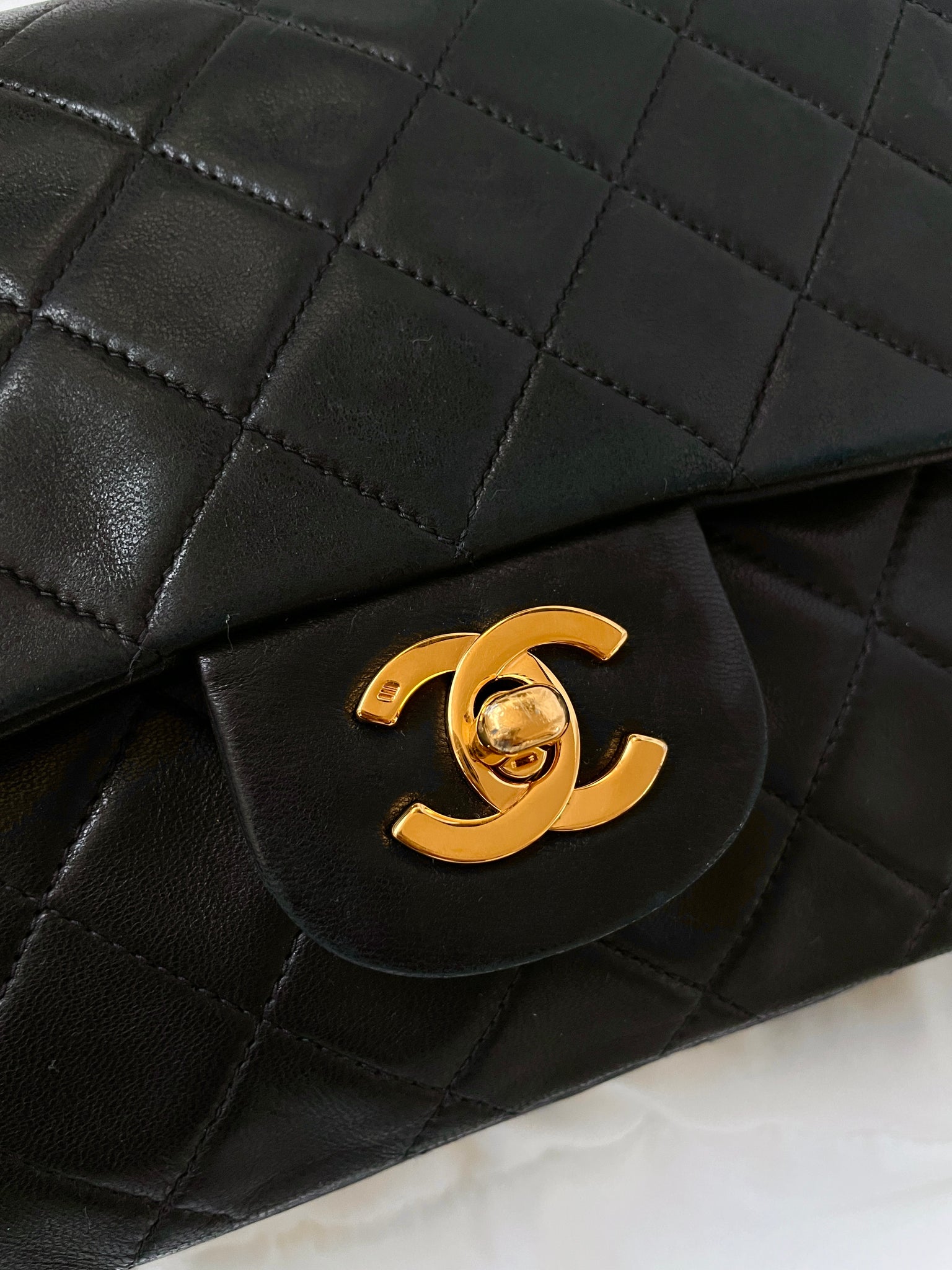 Chanel Classic Medium Double Flap Quilted Lambskin Bag