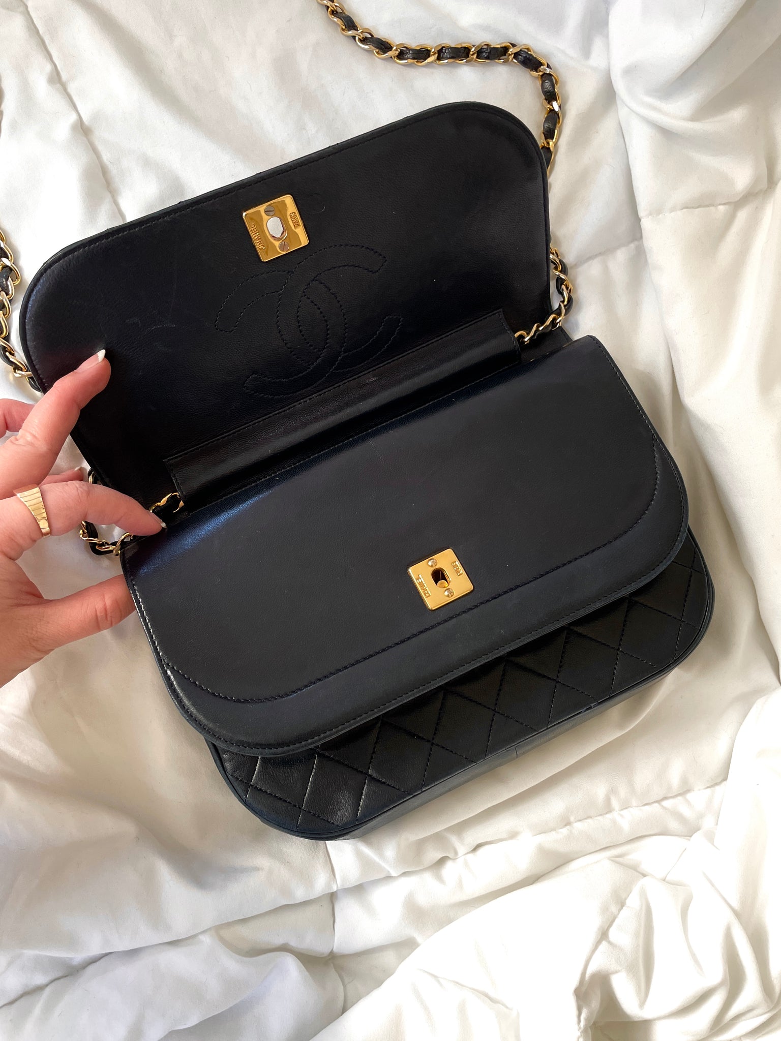 Chanel Medium Lambskin Double Flap Bag
