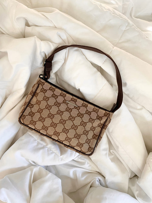Gucci Pochette Vtg Monogram Mini Shoulder Bag 