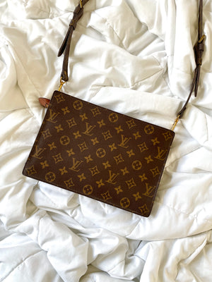 RARE Vintage Louis Vuitton Monogram Purse Bag Pochette Clutch Bag