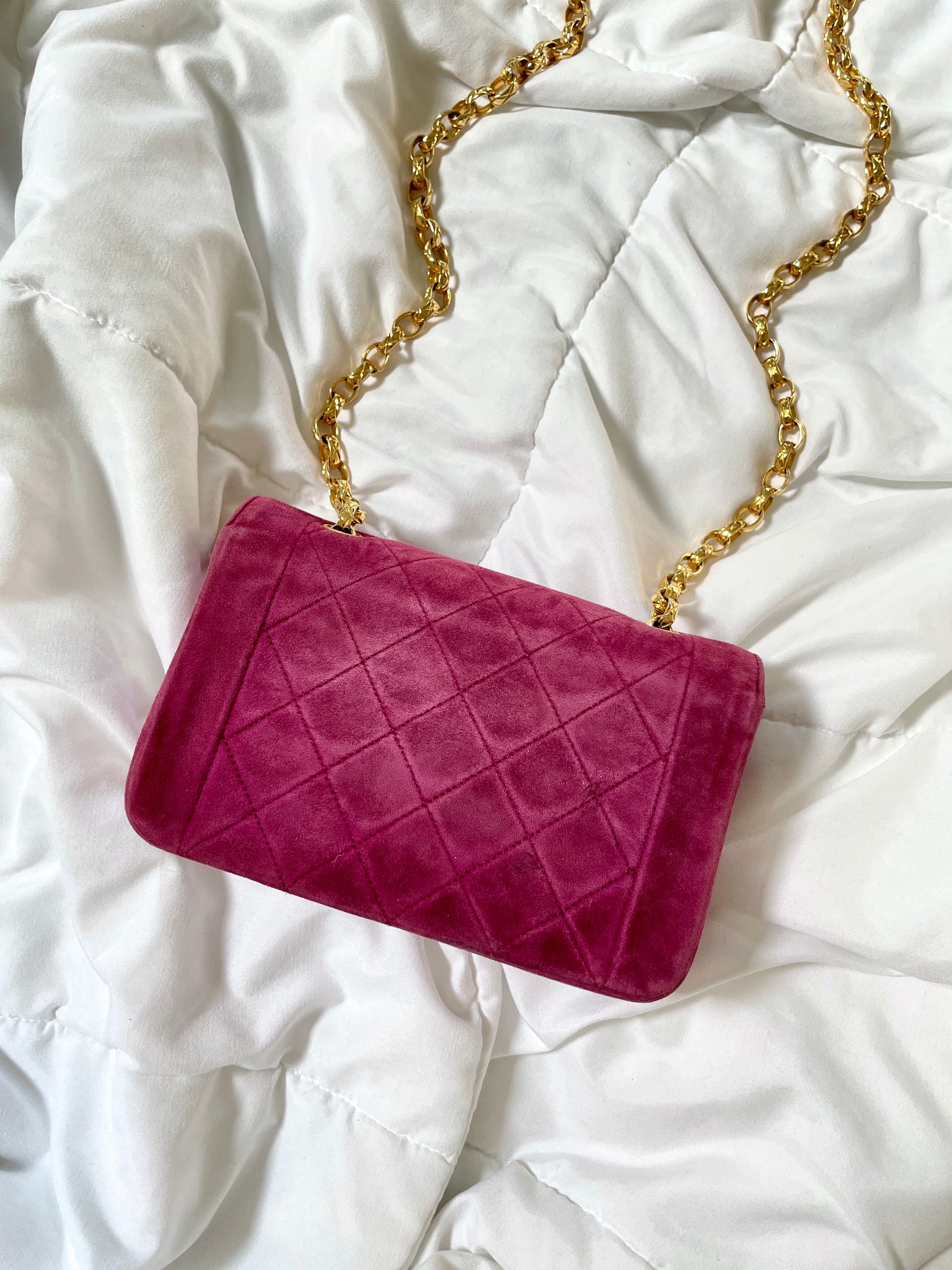 Extremely Rare Chanel Suede Mini Diana Bag – SFN